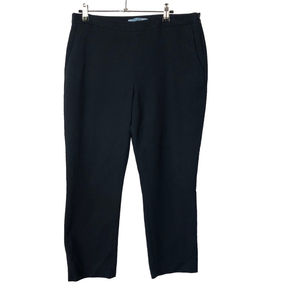 Antonio Melani Navy Blue Side Zip Ankle Crop Dress Pants 10